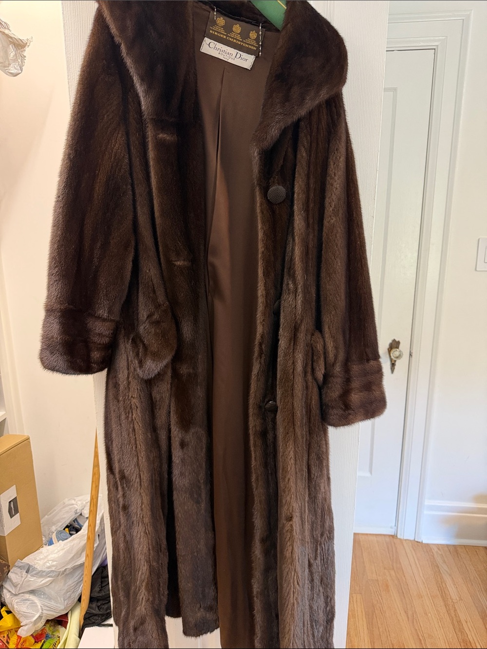 Dior Dark Brown Mink Trench Coat